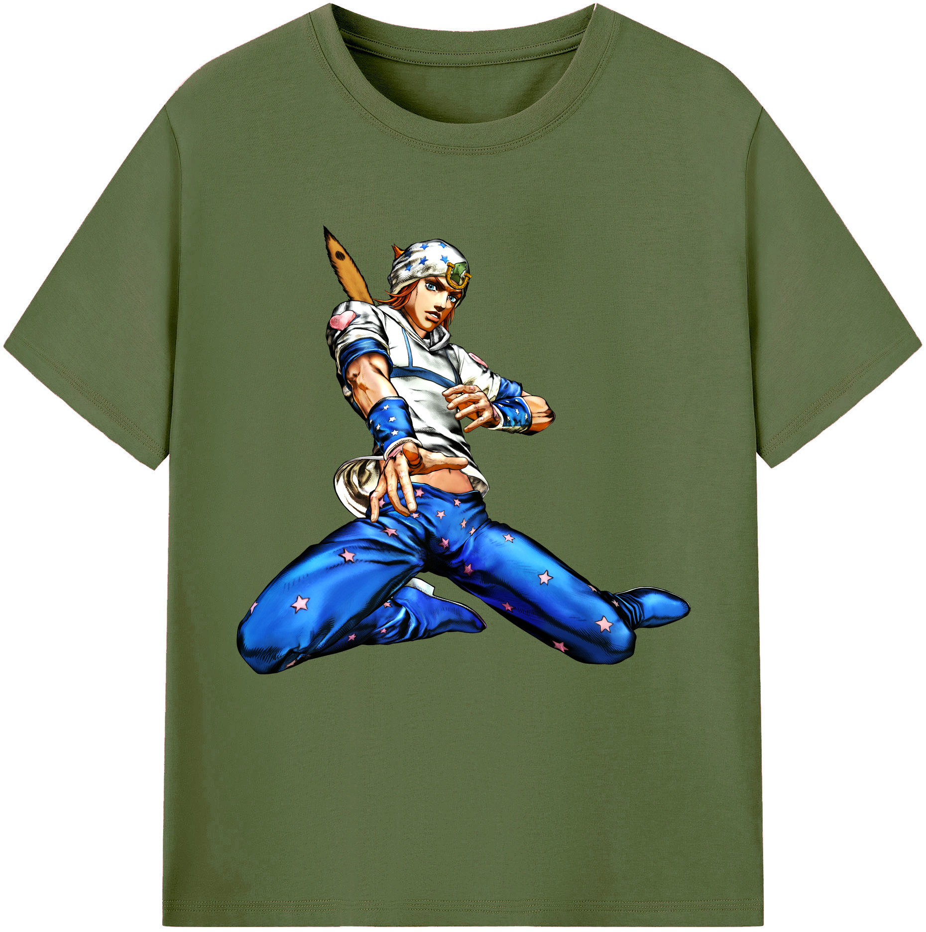 （画像用） ジョジョの奇妙な冒険 ジョナサン?ジョースター JoJo's Bizarre Adventure Jonathan Joestar 綿100％半袖Tシャツ（フロントプリント）
